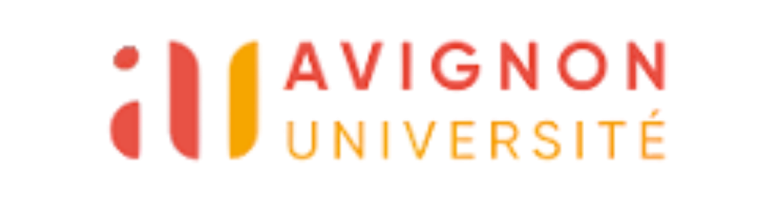 Logo d'Avignon Université avec les lettres en dégradé orange et rouge.