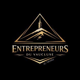 Entrepreneurs du Vaucluse logo Vaucluse Logo « Entrepreneurs du Vaucluse » avec le Mont Ventous, en doré sur fond noir.