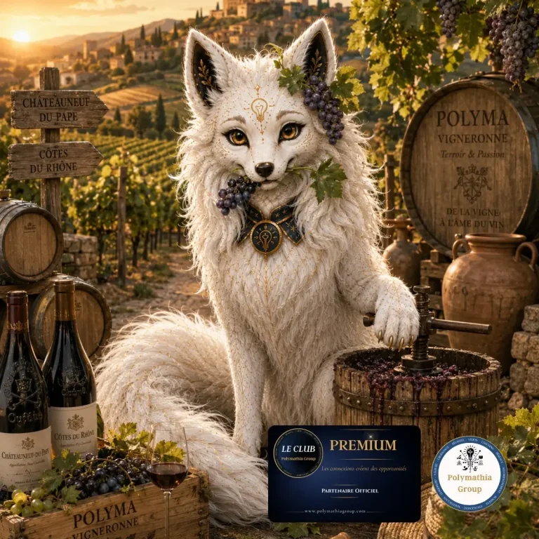 Polyma, mascotte Polymathia Group vigneronne 