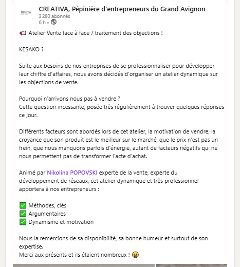 Réunion d'information sur l'entrepreneuriat en 2025 avec divers intervenants.