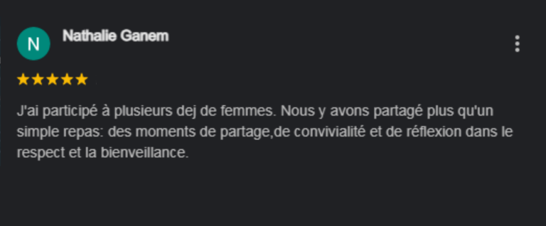 Évaluation d'une utilisatrice avec cinq étoiles pour les Déj de Femmes by Nikolina 