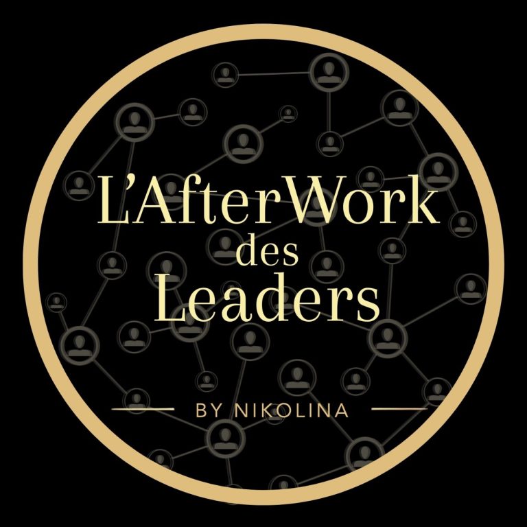 Logo de "L’After des Leaders" en noir et or, avec un réseau de connexions.