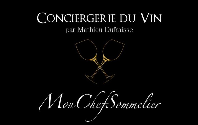 Logo Mon Chef Sommelier Logo du restaurant Conciergerie du Vin par Mathieu Dufraisse